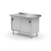Hendi wandwerktafel met kast - gelast, Profi Line, 1000x600x(H)850mm