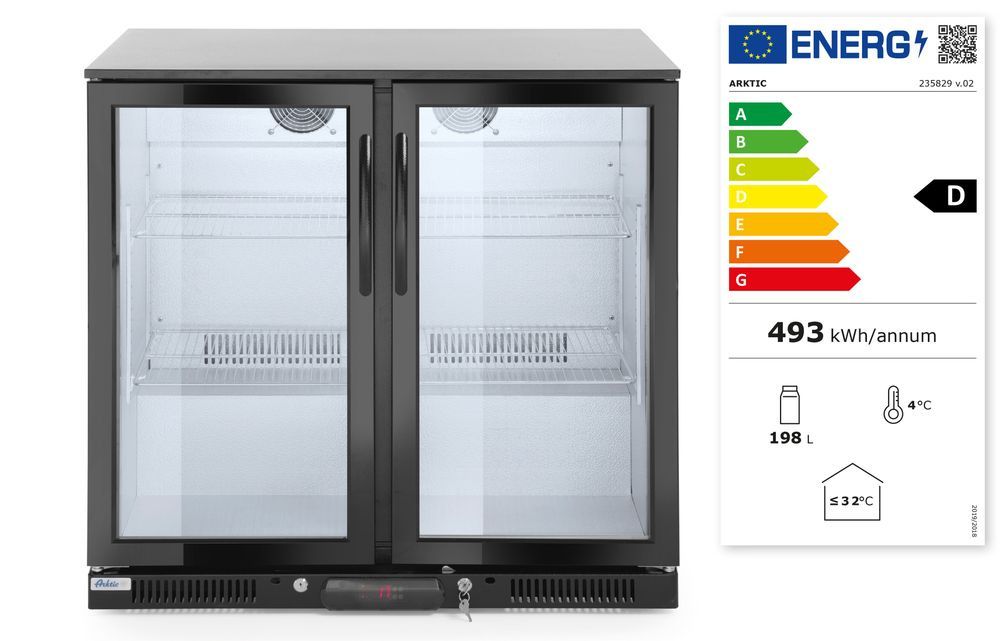 Hendi Backbar refrigerator double doors 228 l 230V 215W