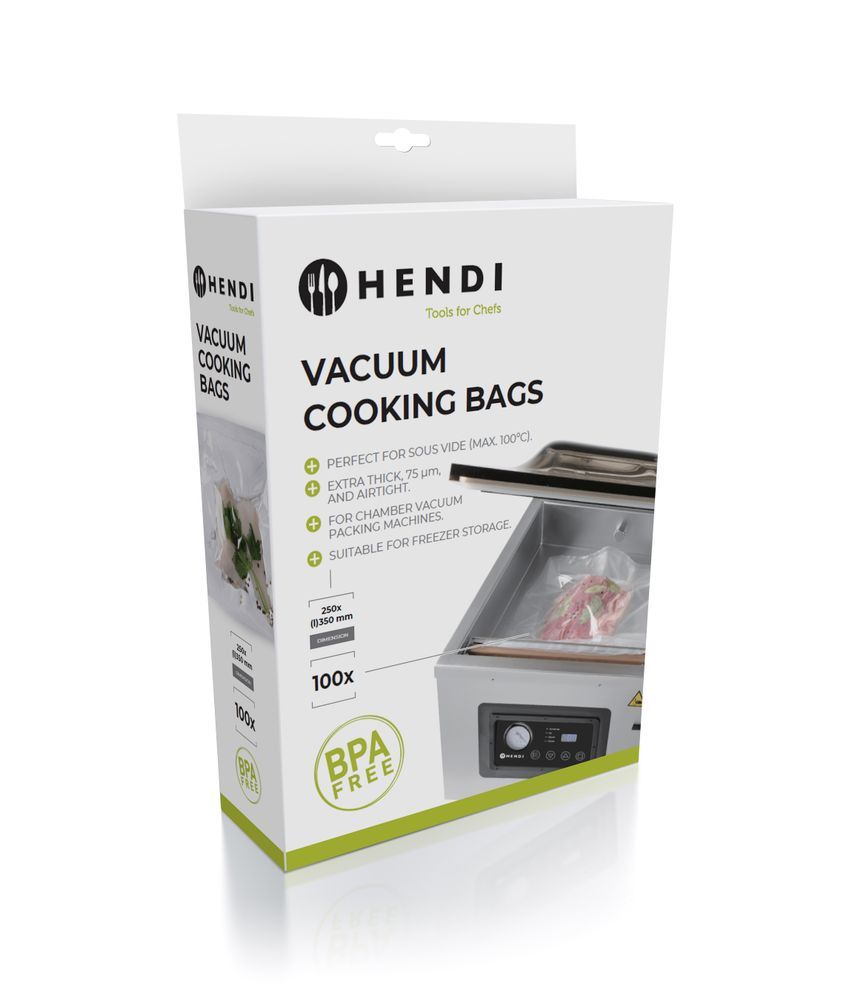 Hendi Vacuum Kookzakken 250x350mm | 50 Micron PA/PP | Per 100