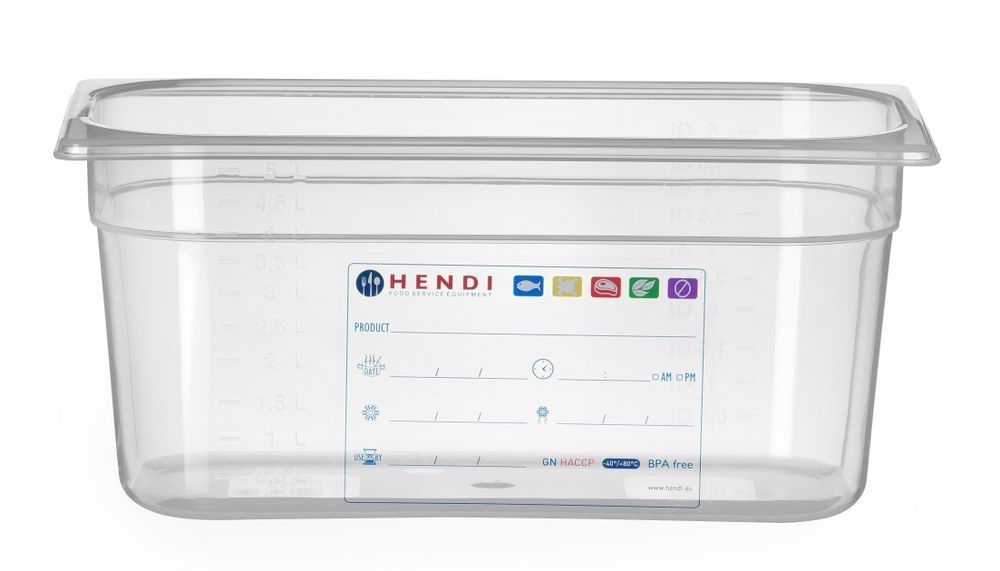Hendi F&ouml;rvaringsl&aring;da plast PP GN 1/3 150 mm
