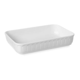 Hendi Auflaufform - Rechteck - Rustika - 375x260x75 mm - Wei&szlig; - Porzellan