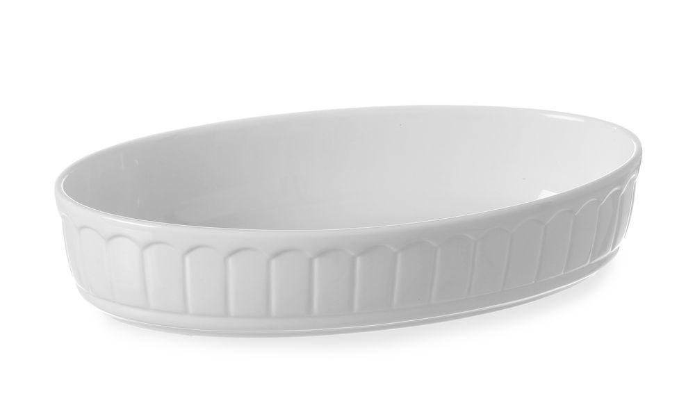 Hendi Auflaufform - Oval - Rustika - 220x130x40 (H) mm - Wei&szlig; - Porzellan