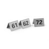 Hendi Pied de table num&eacute;ros 61 - 72 - acier inoxydable 55x52x35 mm set 12
