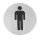 Protector de puerta Hendi de acero inoxidable para hombre - 75 mm