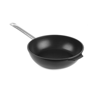 Hendi Padella alta in alluminio pressofuso 280x85 | fondo 225 mm con manico in acciaio inox
