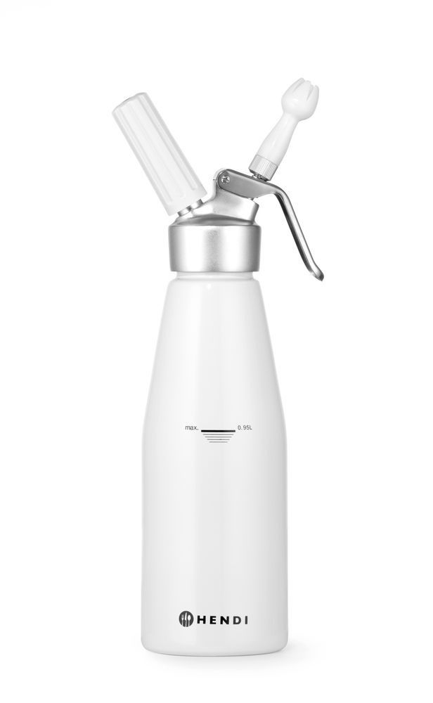 Rociador de crema batida Hendi aluminio blanco - l&iacute;nea de cocina - 1 litro
