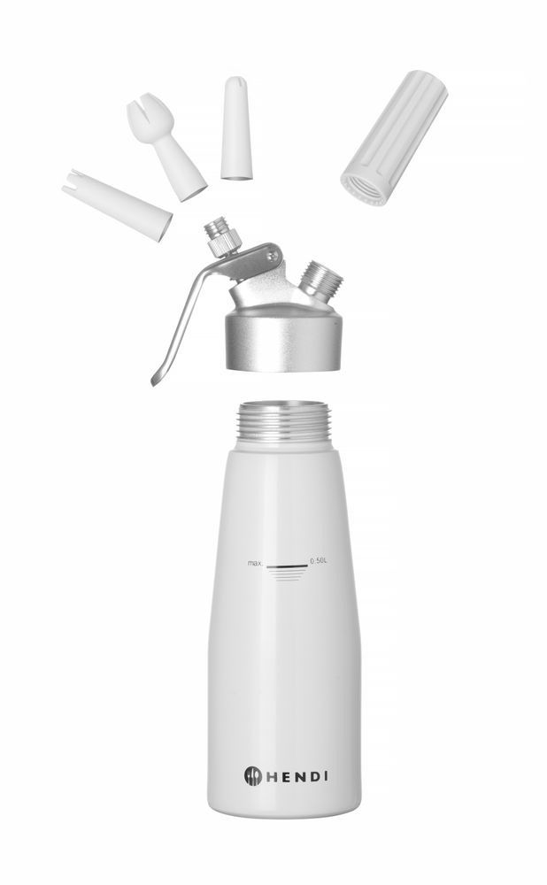Hendi Slagroomapparaat Slagroomspuit Wit Aluminium - Kitchen Line - 0,5 liter
