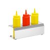 Hendi Sauce Display Acero inoxidable - para 3x Dispensador Botella 35 cl