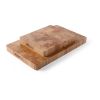 Hendi Planche &agrave; d&eacute;couper GN 1/2 45 mm - Bois d'h&eacute;v&eacute;a - 265x325x (h) 45 mm