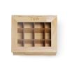 Hendi Teedose | 12 F&auml;cher Holz mit Acrylfenster 300 x 280 x (H) 90 mm