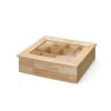 Hendi Teedose | 12 F&auml;cher Holz mit Acrylfenster 300 x 280 x (H) 90 mm