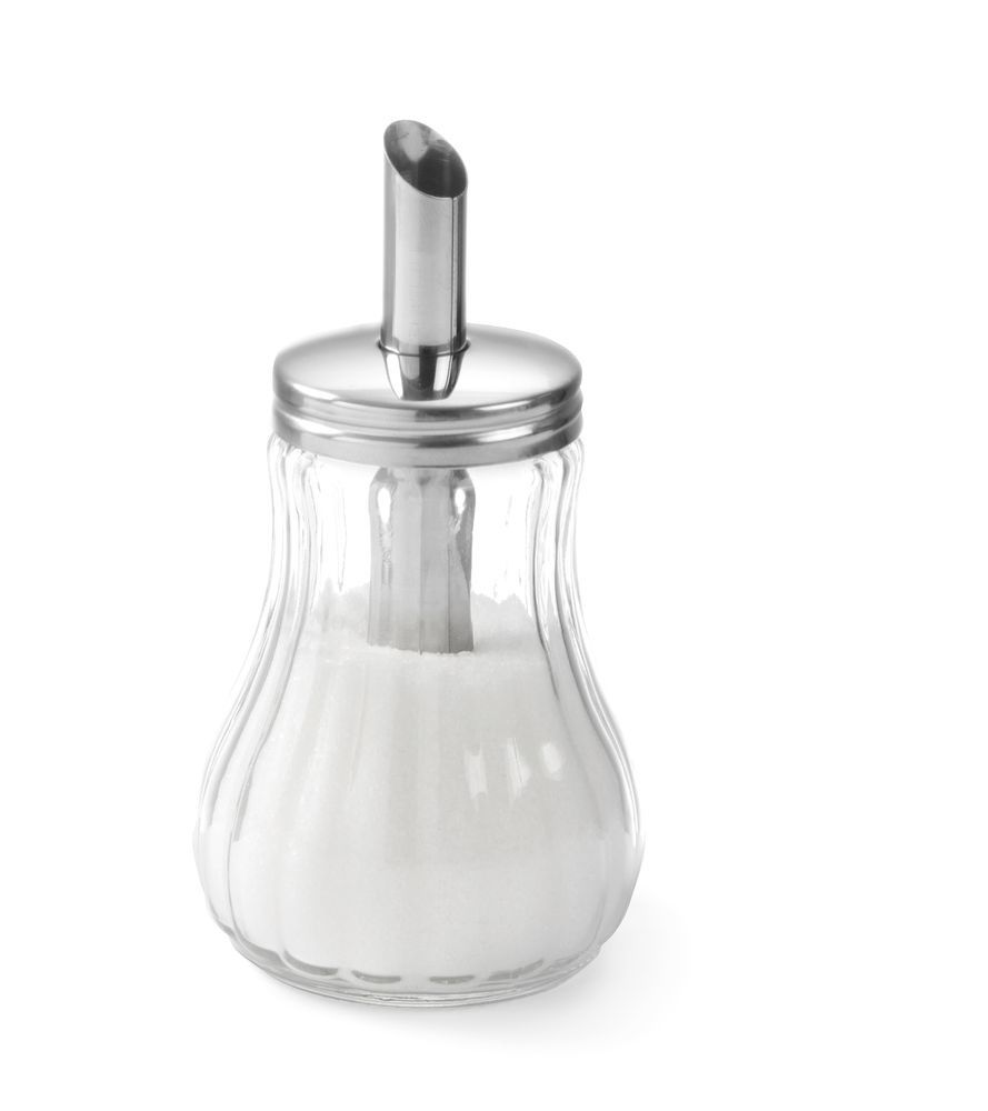 Hendi socker sprinklerglas | Med pip i rostfritt st&aring;l 0,2 liter | &Oslash;80x (H) 140mm