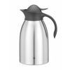 Hendi Doppelwandige Thermoskanne Edelstahl - Schwarzer Druckverschluss - 2 Liter