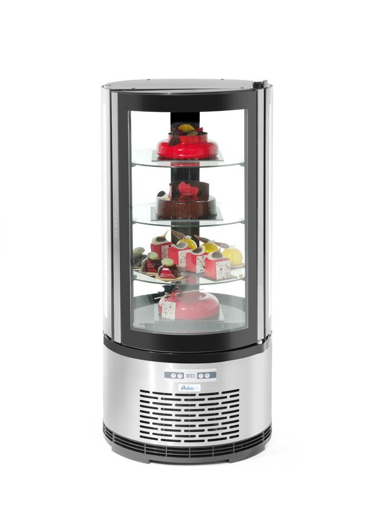 Vitrina Hendi Redonda para Pasteler&iacute;a - 100 Litros - Iluminaci&oacute;n LED