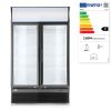 Vitrine r&eacute;frig&eacute;r&eacute;e Hendi &agrave; double porte | Bo&icirc;te lumineuse | Triple vitrage
