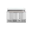 Hendi pizza arbejdsbord - 3 d&oslash;re - 380 liter