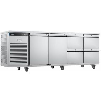 &Eacute;tabli r&eacute;frig&eacute;r&eacute; Foster 1/4 2 portes et 4 tiroirs Acier inoxydable et aluminium EcoPro 3G