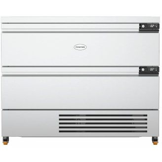 &Eacute;tabli r&eacute;frig&eacute;r&eacute; et cong&eacute;lateur Foster FlexDrawer 2 tiroirs en acier inoxydable