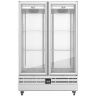 Foster Slimline dobbeltd&oslash;rs k&oslash;leskab glas rustfrit st&aring;l