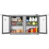 Foster Onderbouw koelkast 2 glazen deuren RVS en Aluminium EcoPro G3