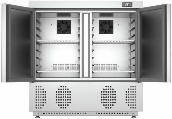 Foster Onderbouw koelkast dubbeldeurs 240Ltr RVS en Alu EcoPro G3