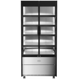 Vetrina refrigerata Foster, due porte, acciaio inox 1/3, EcoShow