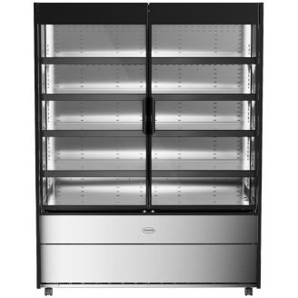 Vetrina refrigerata Foster, due porte, acciaio inox 3/3, EcoShow
