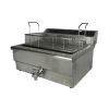 Freidora el&eacute;ctrica de mesa Combisteel de 25 litros con grifo de vaciado