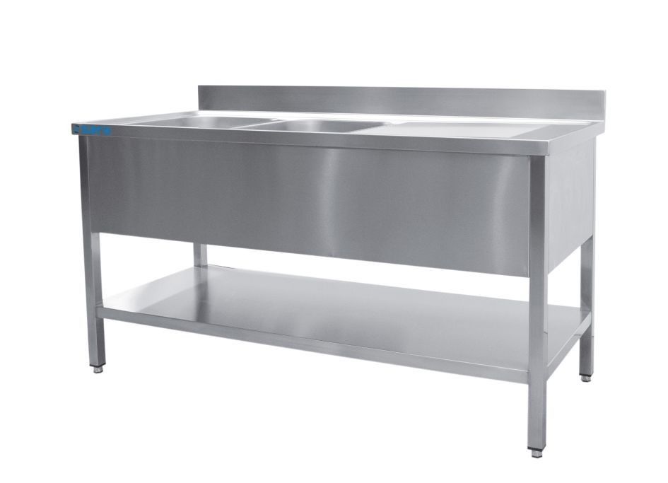 Saro lavello, 2 lavelli, sinistra - l 2000 x p 700 mm