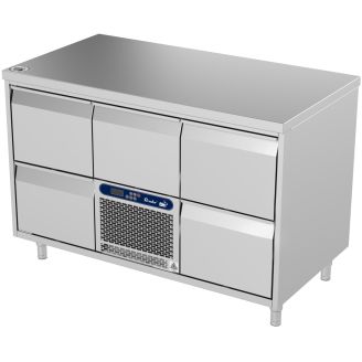 Bancada refrigerada Roeder Acer - 3 se&ccedil;&otilde;es - 2 gavetas | motor + gaveta | 2 gavetas