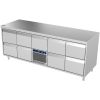 Banco de trabajo refrigerado Roeder Acer 5 secciones, 2x 2 cajones, motor + caj&oacute;n, 2x 2 cajones