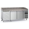Banco pizza Ecofrost - 2 ante, 7 cassetti, mobile