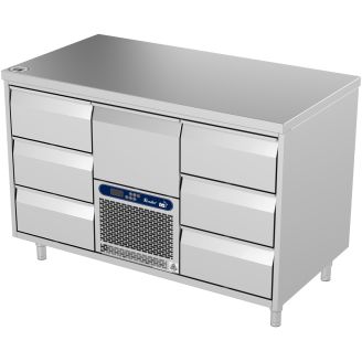 Bancada de trabalho para freezer Roeder Acer - 3 se&ccedil;&otilde;es - 3 gavetas | motor + gaveta | 3 gavetas