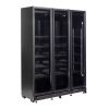 Combisteel Koelkast 3 glasdeuren zwart NAP-1200