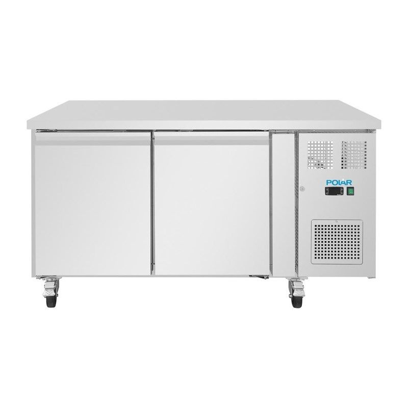 &Eacute;tabli r&eacute;frig&eacute;r&eacute; Polar s&eacute;rie U &agrave; 2 portes avec rangement Euronorm - UA083 - 427 L