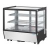Polar R&eacute;frig&eacute;rateur de comptoir de la s&eacute;rie G, mod&egrave;le carr&eacute; noir en verre, 120 litres