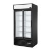 True merchandising koelkast met 2 glazen schuifdeuren - 636L - zwart
