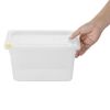 Bac Hygiplas GN 1/4 avec couvercle et 7 clips couleur - 3,7 litres (lot de 4)