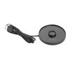 Olympia L&aacute;mpara de mesa Siena redonda de c&uacute;pula negra de 200 mm