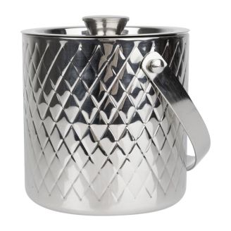 Cubitera de hielo de doble pared Olympia Geo de acero inoxidable - 2 l