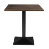 Bolero Table carr&eacute;e compl&egrave;te effet bois fonc&eacute; 700 mm