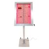 Securit Display LED colorido 4XA4 de a&ccedil;o inoxid&aacute;vel com haste e base