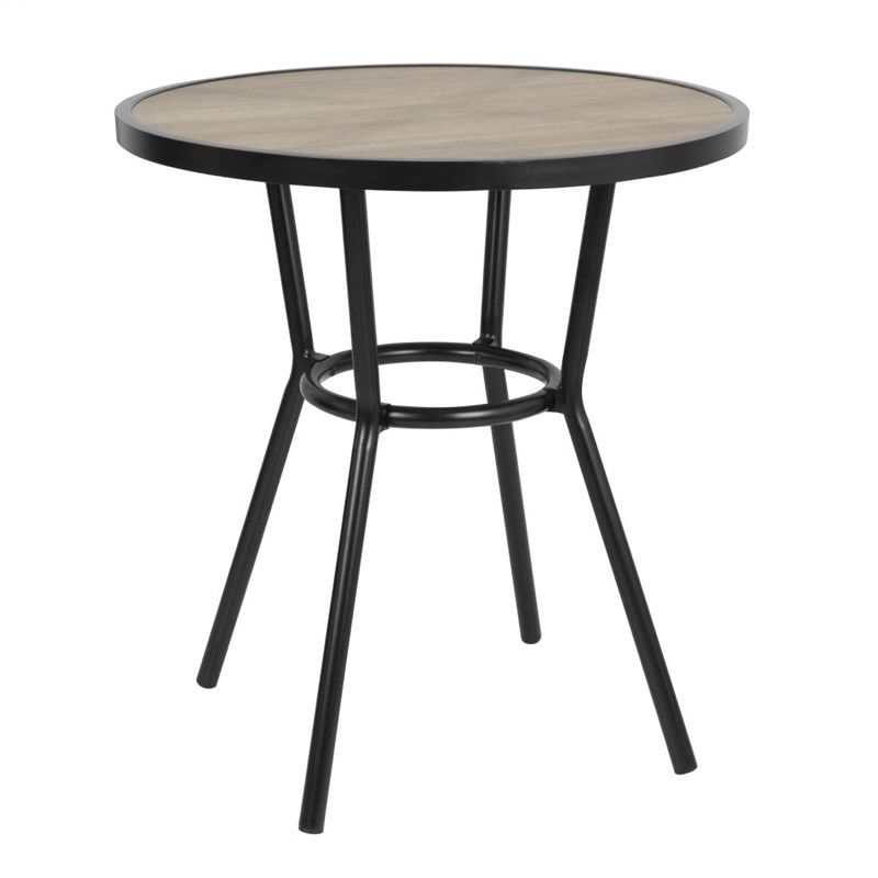 Bolero Mesa redonda de exterior Marston negra - 700 mm