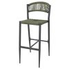 Bolero Eden PE Woven Rattan Bar Stools Green (2 pieces)