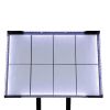 Securit Display informativo de LEDs revestidos em preto teca 8xA4 com mastro e base