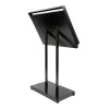 Securit Display informativo de LEDs revestidos em preto teca 8xA4 com mastro e base