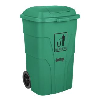 Jantex Recipiente de 120 litros com pedal verde