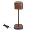 Olympia L&aacute;mpara de mesa Lucca con c&uacute;pula cuadrada en casta&ntilde;o, 300 mm