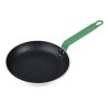 Hygiplas Aluminium Antiaanbak Koekenpan met Groene Handgreep 24cm