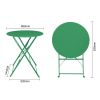 Bolero Perth Forest Green fortovsstil rundt bord 600 mm